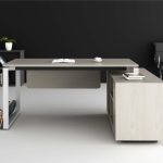 Spazio SLH-WI1 Executive Table with Side table