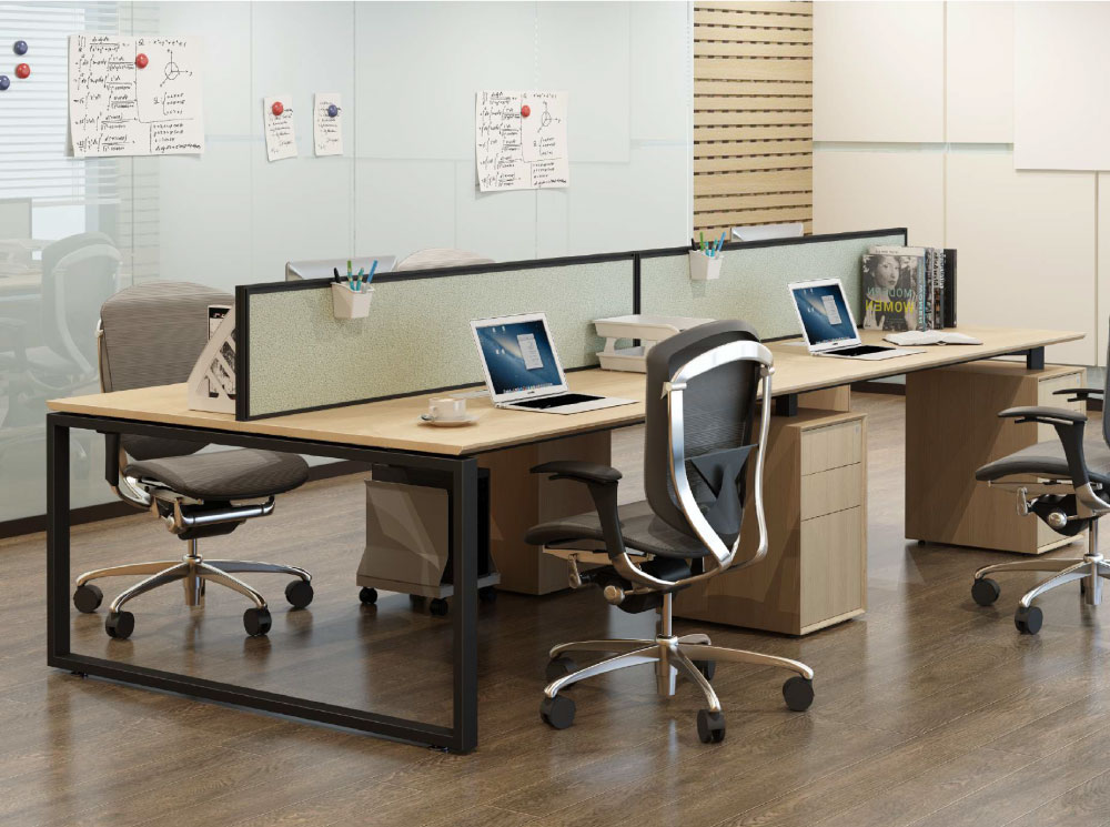 spazio-slh-wi4-d-4p-01 Spazio SLH-WI4-D-4P Work Station Desk - Image 1